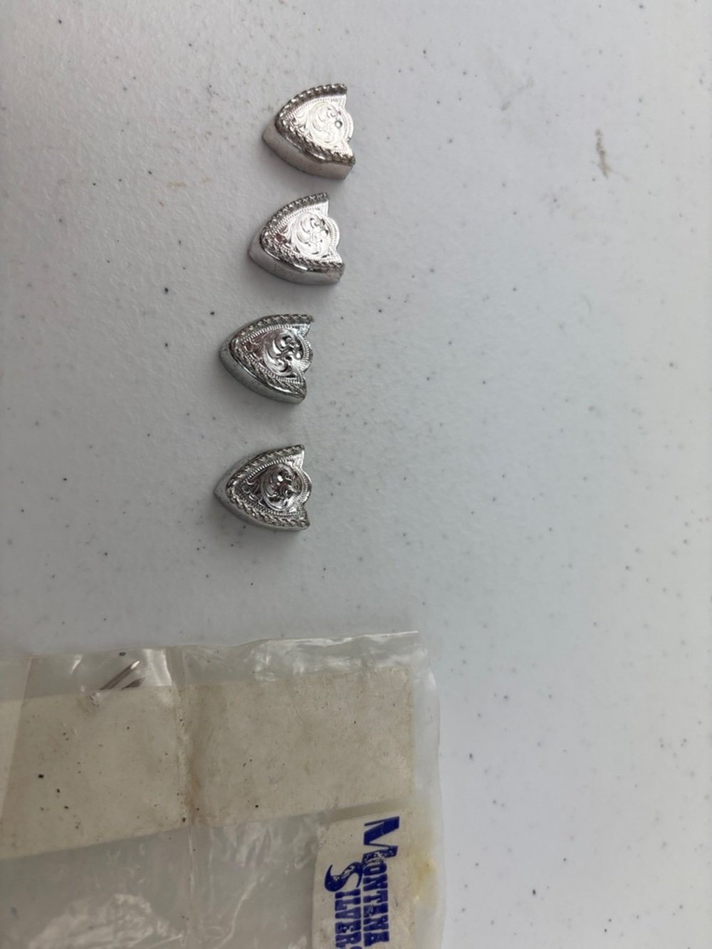 Silver  - leather tips